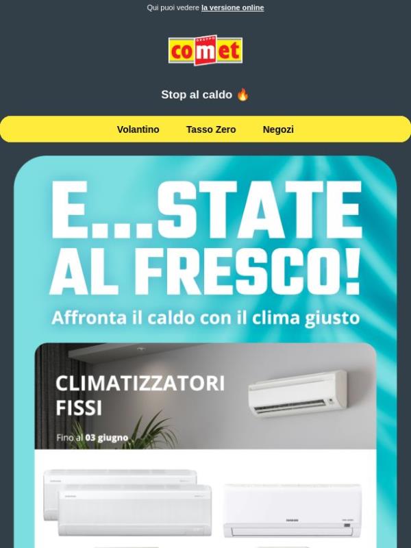 Affronta il caldo estivo con il giusto comfort ❄️