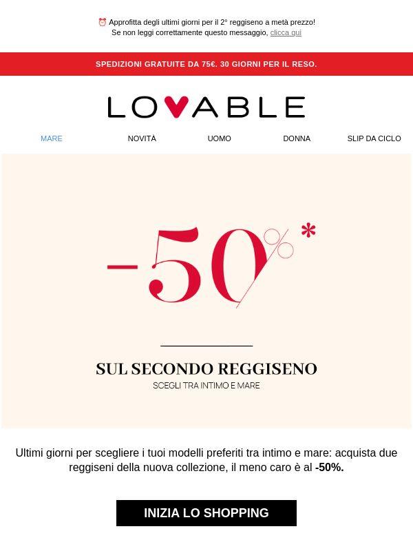 Last Call | -50% sul secondo reggiseno, ultimi giorni ⏰