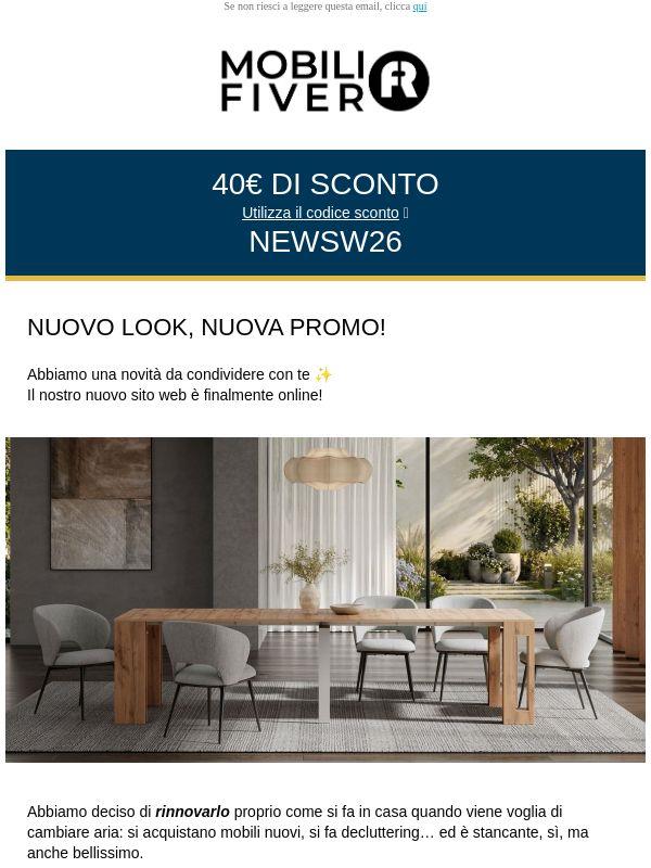 Il nostro nuovo sito è online ✨ + 40€ per te