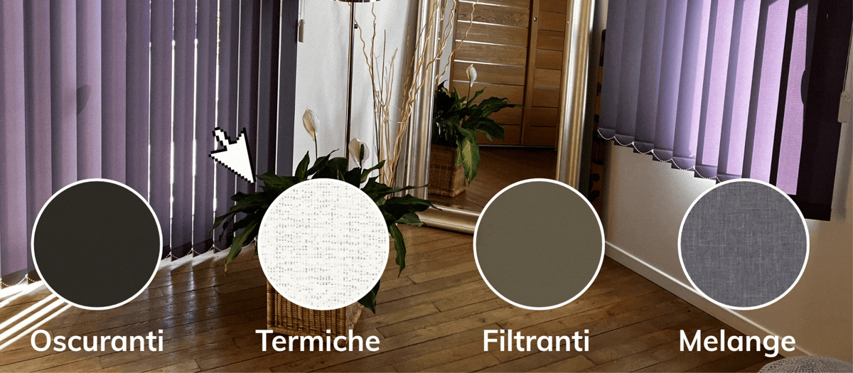 Tessuti per tende a lamelle verticali