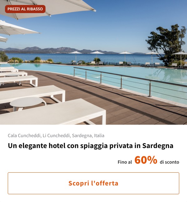 Un elegante hotel con spiaggia privata in Sardegna
