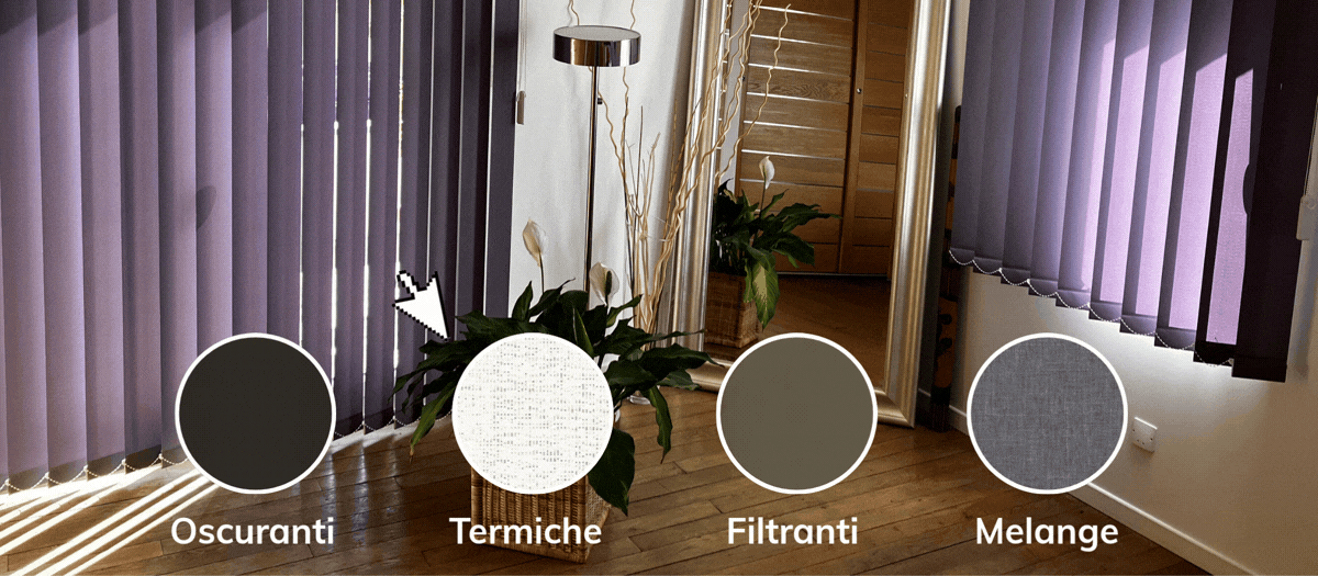 Tessuti per tende a lamelle verticali