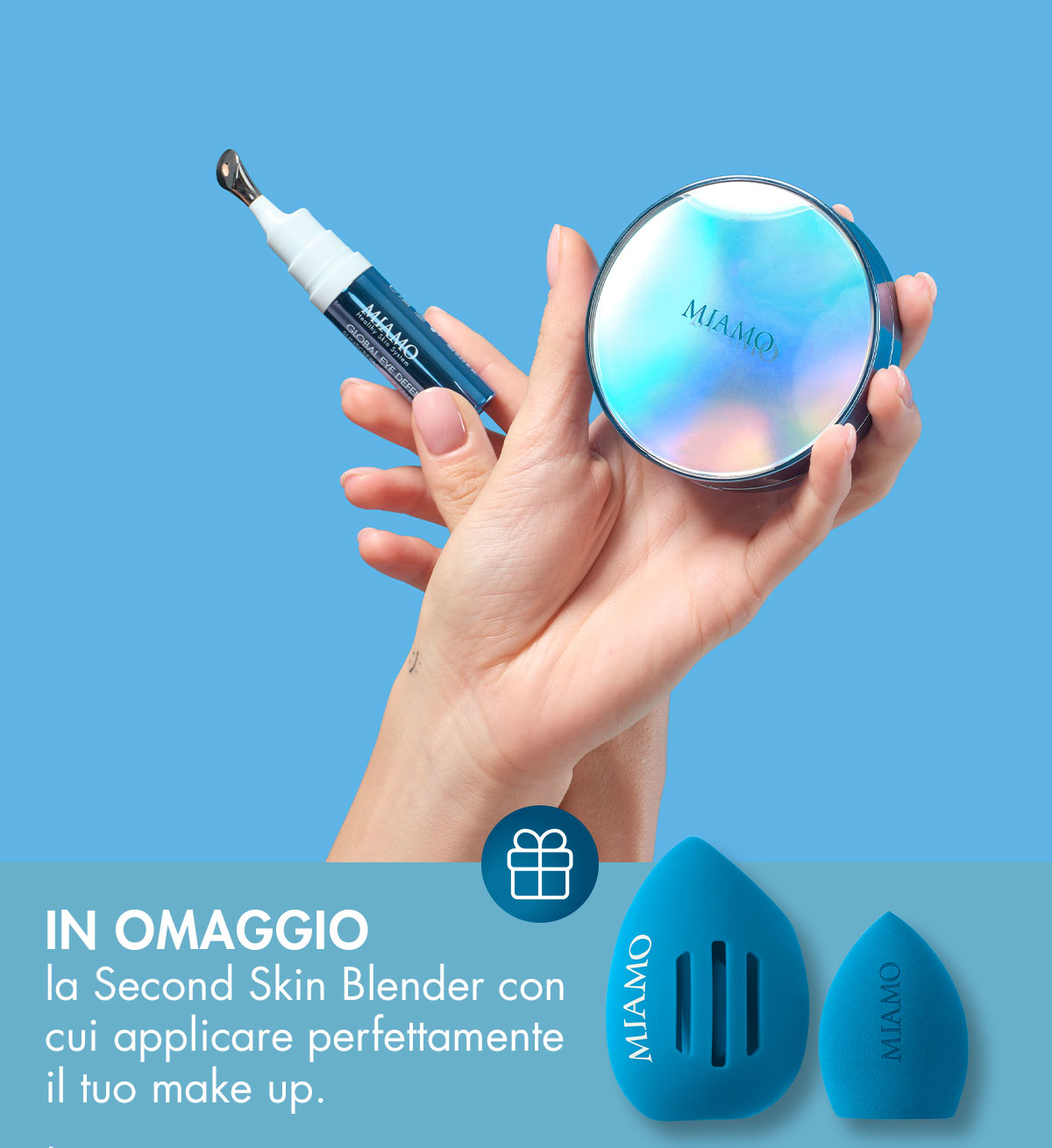Acquista 2 prodotti tra Second Skin Mesh Cushion Foundation SPF 50 PA++ (anche Refill) e Global Eye Defense Sunscreen Concealer SPF 30 PA++ in omaggio la second skin blender