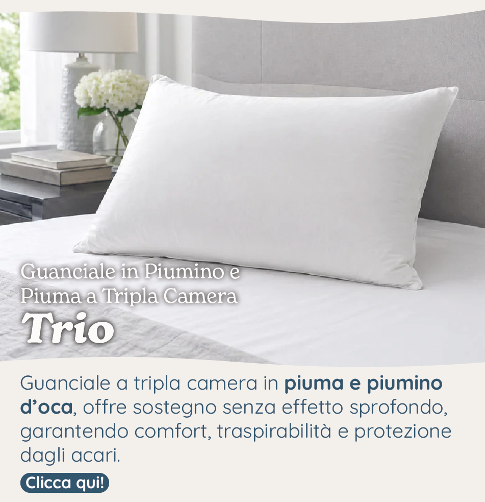 Guanciale in Piumino e Piuma a Tripla Camera - Trio