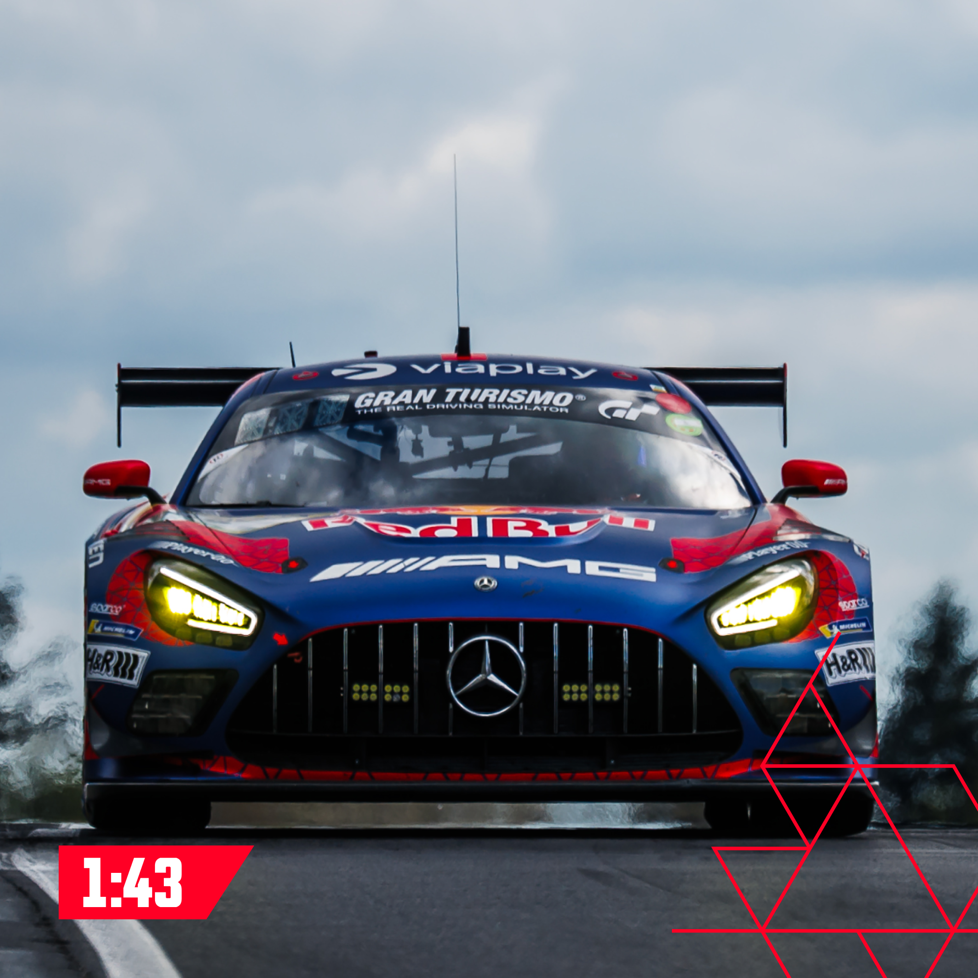 Modellino della Mercedes-AMG GT3 2026 versione gara di Max Verstappen per la 24 ore del Nürburgring - 1:43