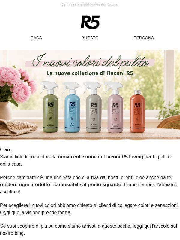 I nuovi colori del pulito