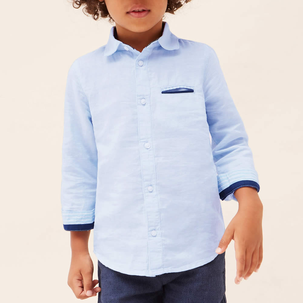 Image of CAMICIA MANICA LUNGA DI LINO 3165 BAMBINO MAYORAL
