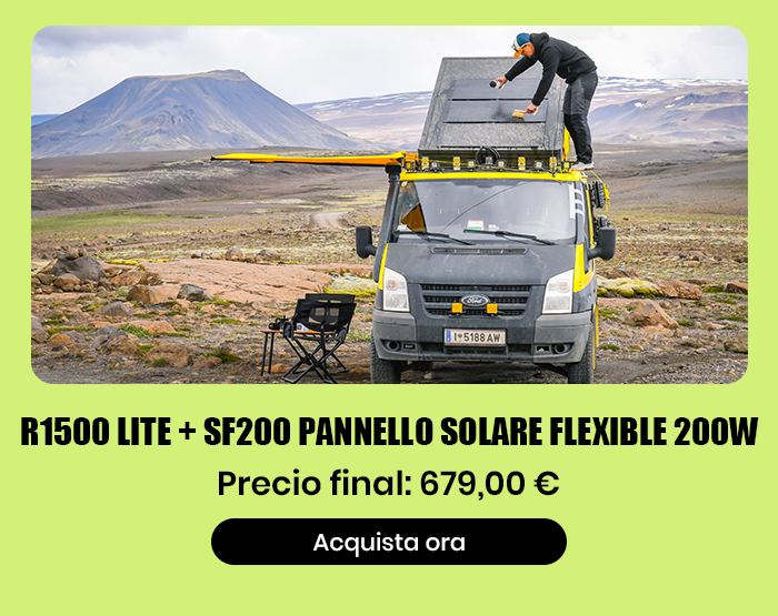 R1500 LITE + SF200 Pannello Solare Flexible 200W