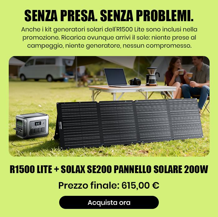 R1500 LITE + SOLAX SE200 Pannello Solare 200W