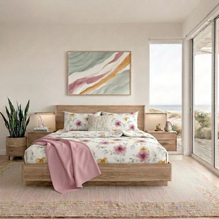 Completo Letto Matrimoniale Softy Yarn con Stampa - Fantasia Heidi Pink
