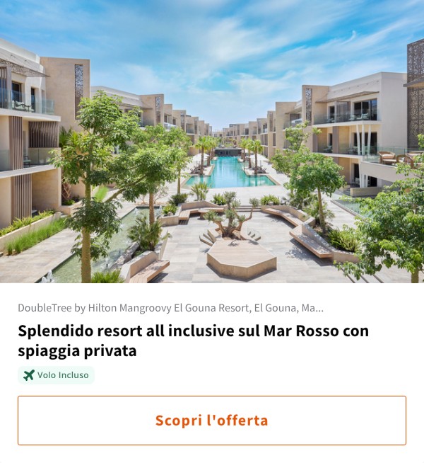 Splendido resort all inclusive sul Mar Rosso con spiaggia privata