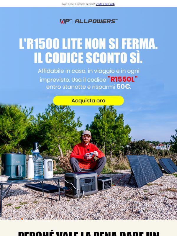 Poche ore ancora. Lo sconto sull'R1500 Lite scade stanotte.