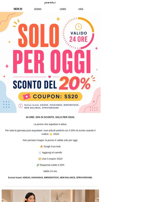 SOLO PER OGGI: -20% 💥