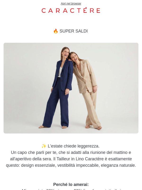 Il Tailleur in Lino super scontato!