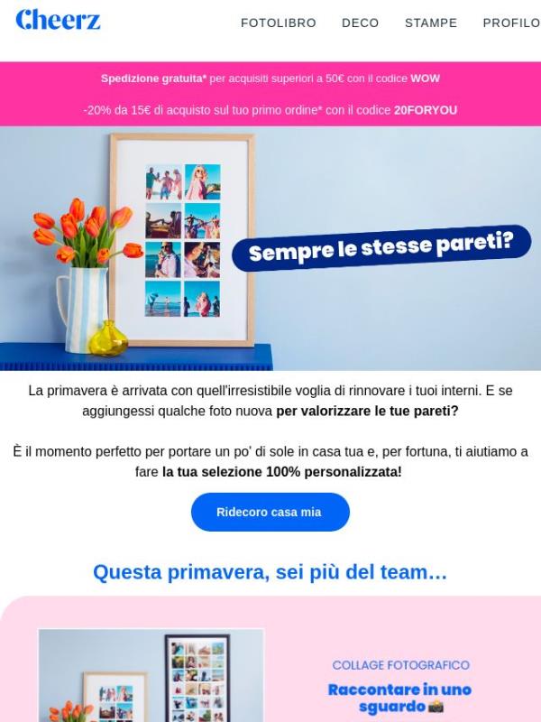 Le tue pareti sono un po' tristi 😅