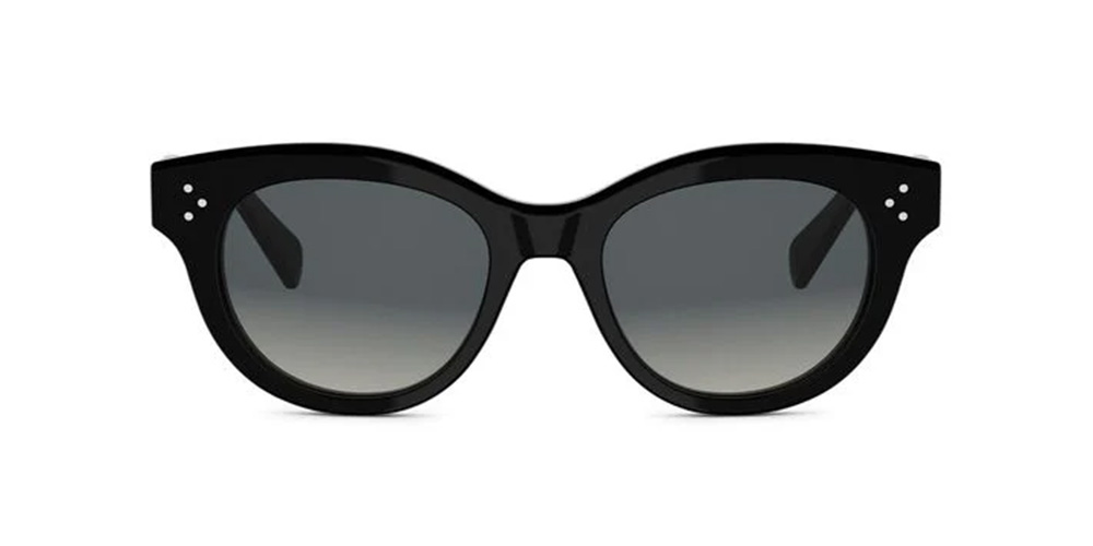 CELINE 3 Dots Occhiali Da Sole Nero Rotondo