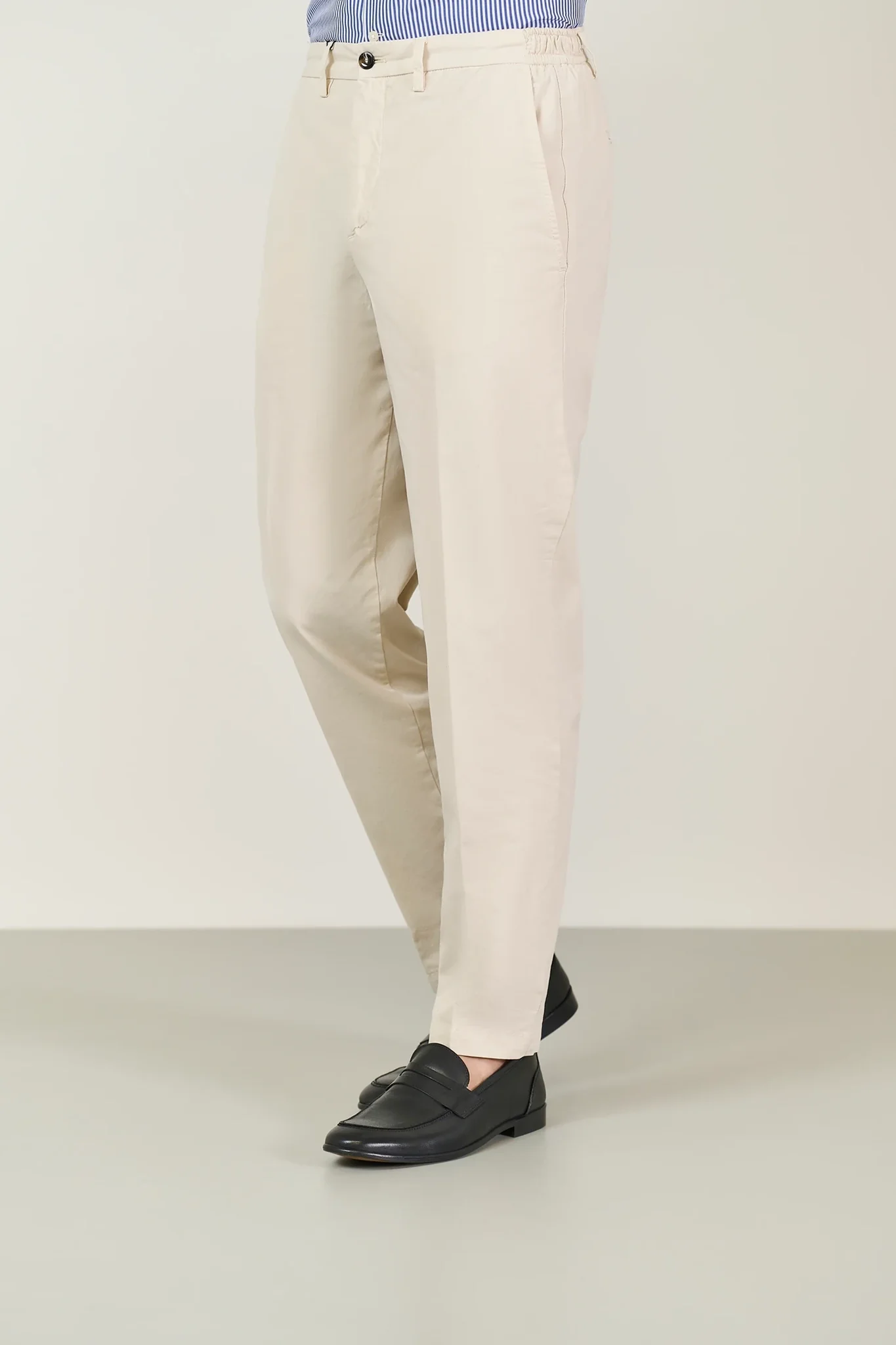 Image of Pantalone panna cotone carrot fit