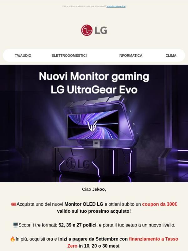 🎮Nuovi Monitor OLED LG: il tuo setup merita di più