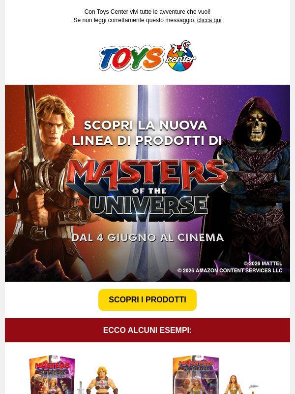 ⚔️ Rivivi le avventure di Master of the Universe con i nuovi prodotti!