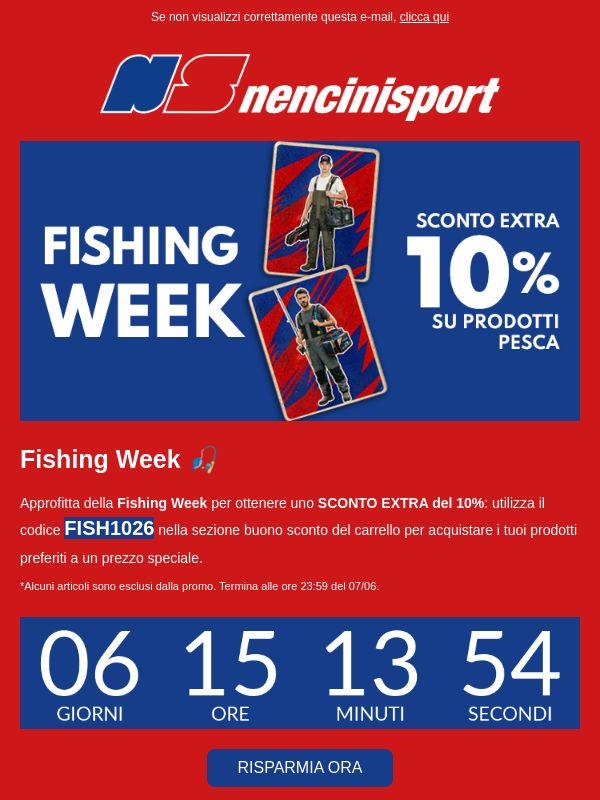 🎣 Sconto EXTRA 10% - Fishing Week