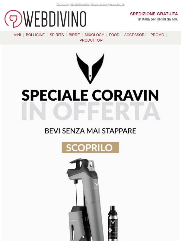CORAVIN in offerta 🍷 Bevi senza mai stappare