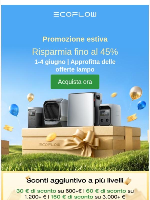 ☀️ La promozione estiva inizia ora: Offerte lampo fino al 45% di sconto