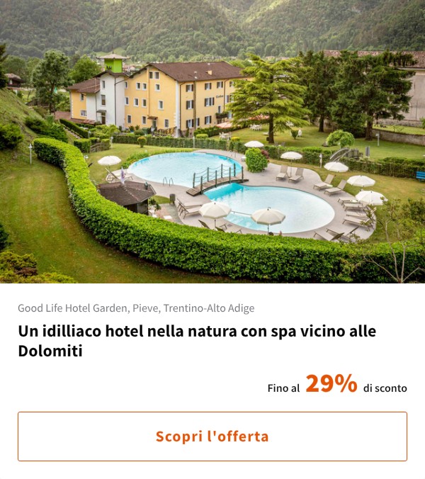 Un idilliaco hotel nella natura con spa vicino alle Dolomiti