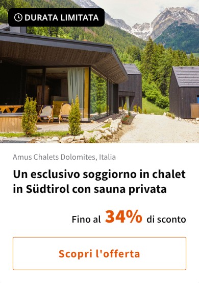 Un esclusivo soggiorno in chalet in Südtirol con sauna privata