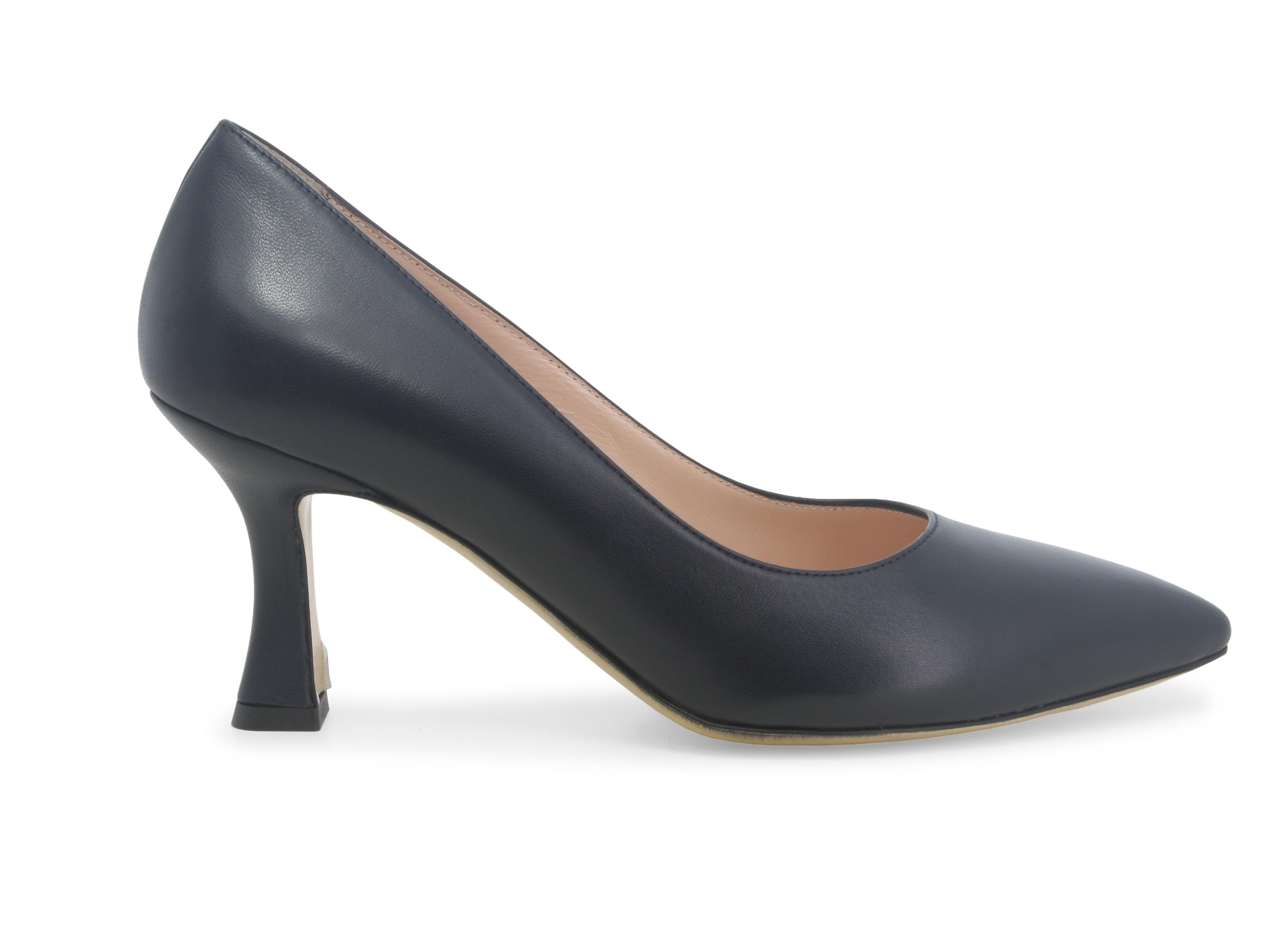 Décolleté donna in pelle blu abyss d160q