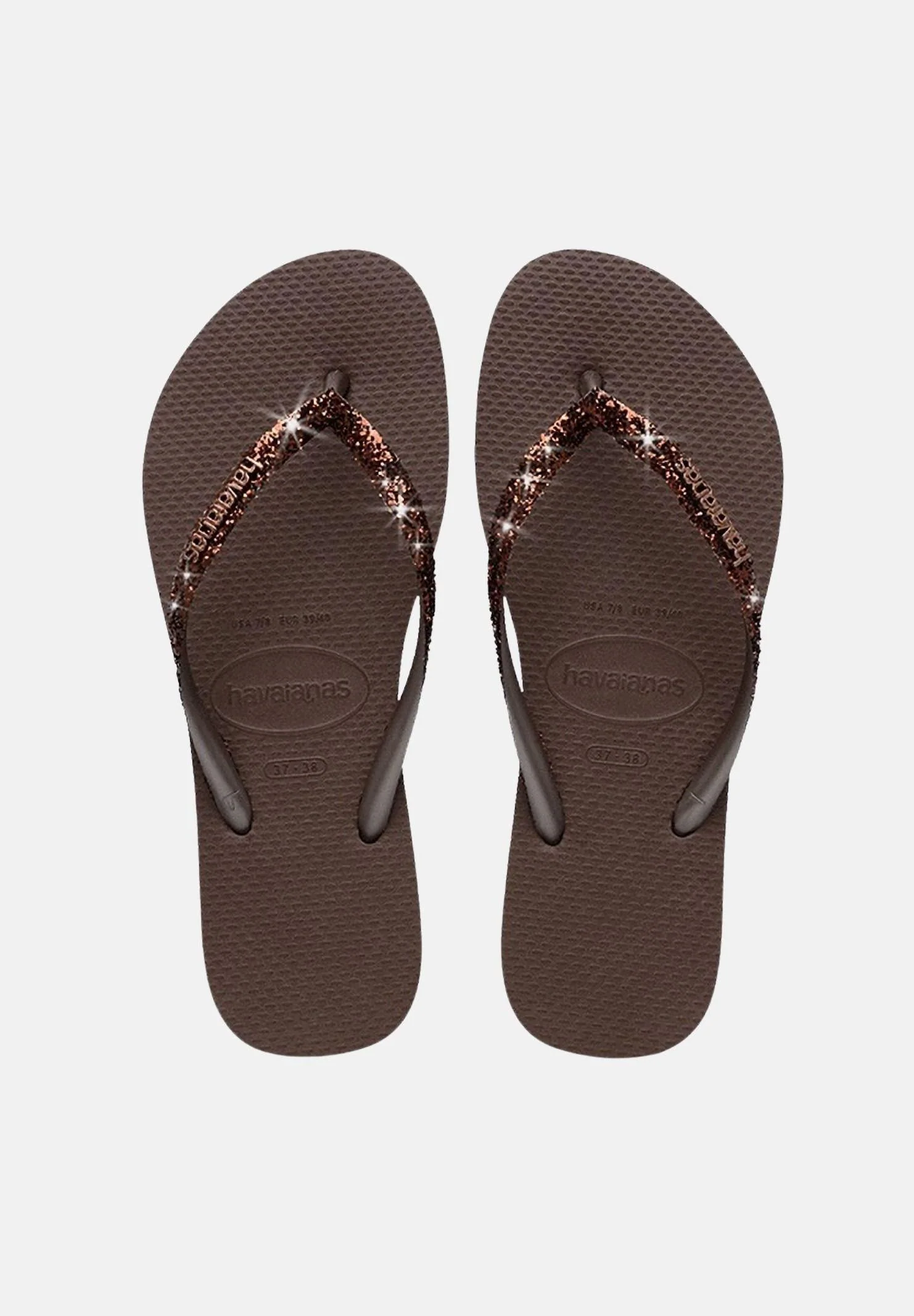 Image of HAVAIANAS Infradito Slim Glitter II marrone da donna