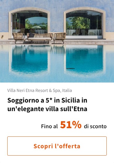 Soggiorno a 5* in Sicilia in un'elegante villa sull'Etna
