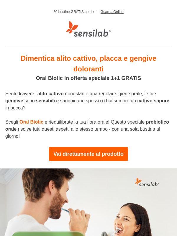Probiotico orale per un alito fresco e gengive sane 💚