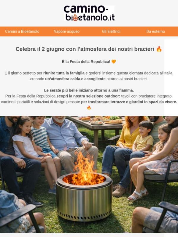 Accendi l’atmosfera del 2 Giugno con uno dei nostri bracieri da esterno Jekoo🔥