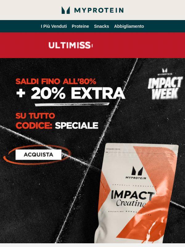 Ultime Ore ⏰ Fino al -80% + 20% Extra