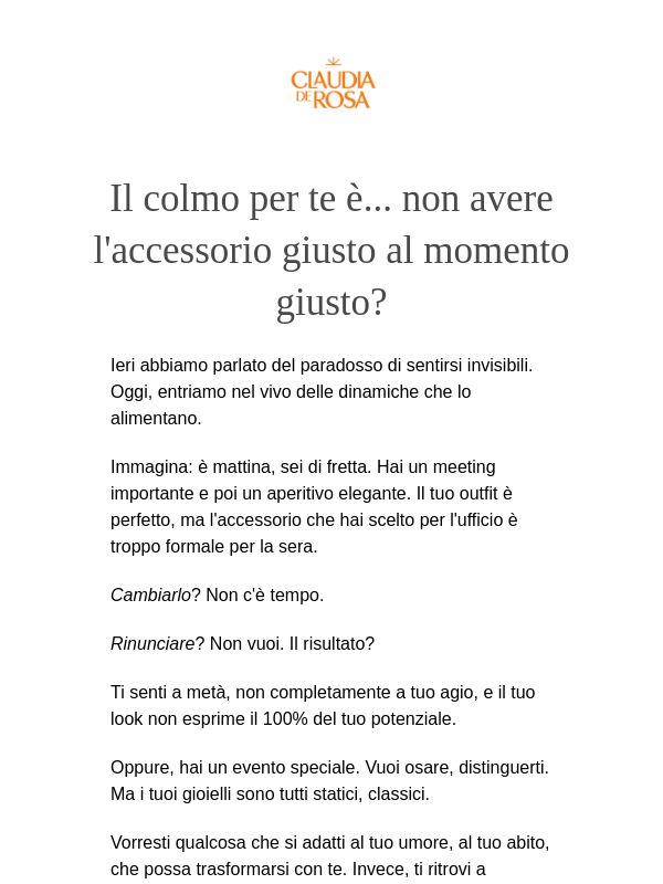 Il colmo per te è... non avere l'accessorio giusto al momento giusto?