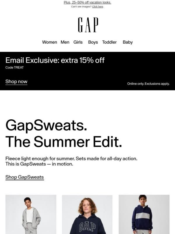 GapSweats. The Summer Edit.
