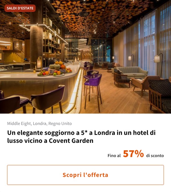 Un elegante soggiorno a 5* a Londra in un hotel di lusso vicino a Covent Garden