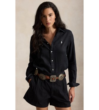 camicia-in-lino-nero-dal-taglio-classico