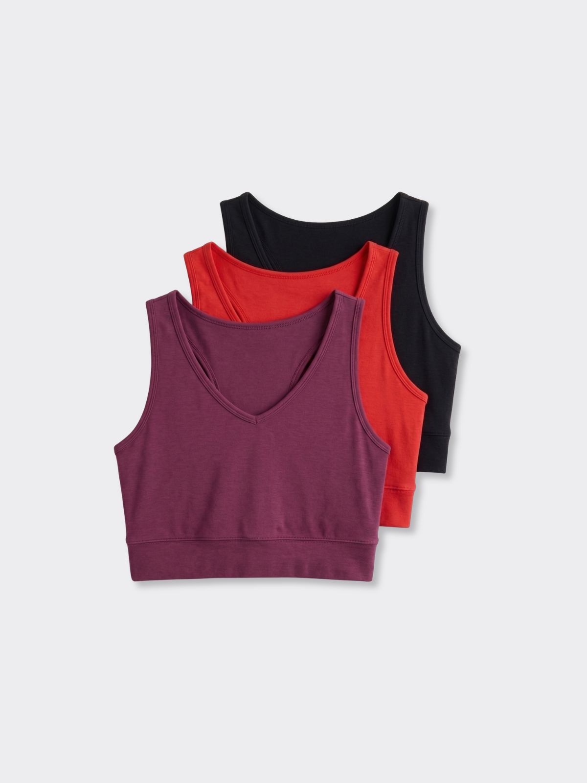 Top Sportivo Scollo a V Mix Colori 01 - Set da 3