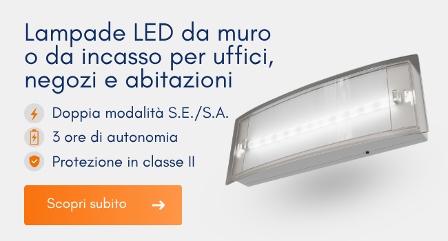 Lampade LED da muro o da incasso per uffici, negozi e abitazioni