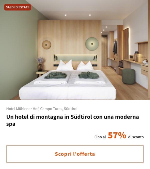Un hotel di montagna in Südtirol con una moderna spa