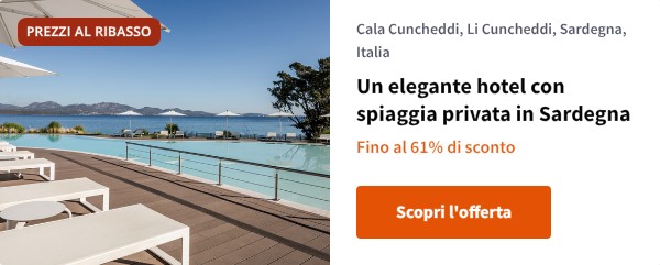 Un elegante hotel con spiaggia privata in Sardegna