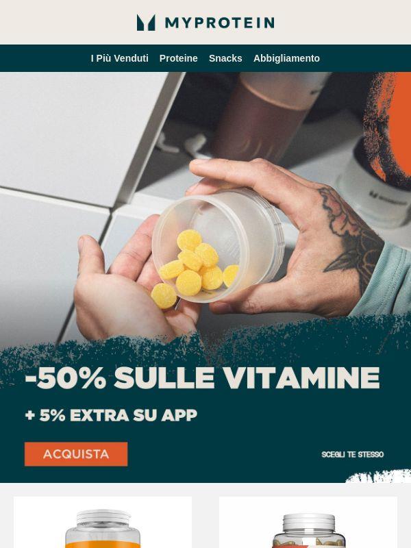 Inizia 📣 -50% sulle Vitamine