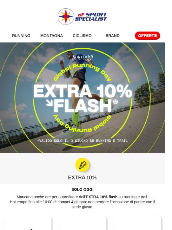 Solo oggi 👉 Extra 10% Running