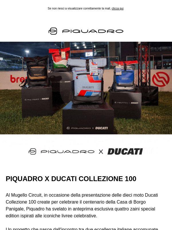 Dal Circuito del Mugello scopri un'anteprima esclusiva firmata Piquadro x Ducati