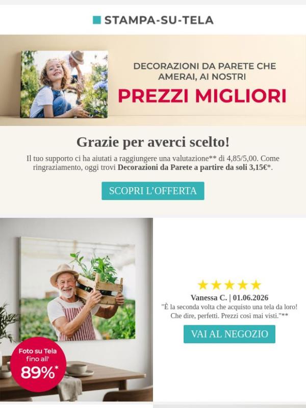 Grazie per la tua fiducia!