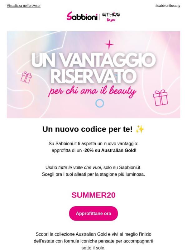 Il tuo nuovo vantaggio per splendere ☀