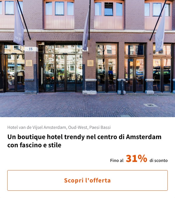 Un boutique hotel trendy nel centro di Amsterdam con fascino e stile