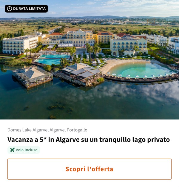 Vacanza a 5* in Algarve su un tranquillo lago privato