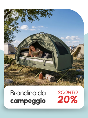 Brandina da campeggio con tenda